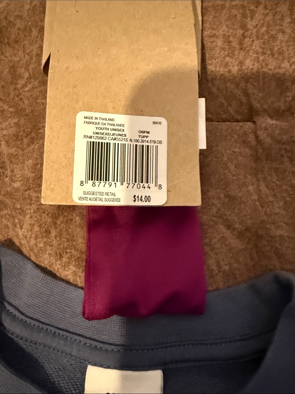 Nike womens Blue Crewneck Sweatshirt with White Swoosh and youth purple headband - Picture 3 of 5